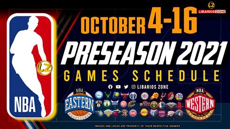 2021 NBA preseason schedule .
